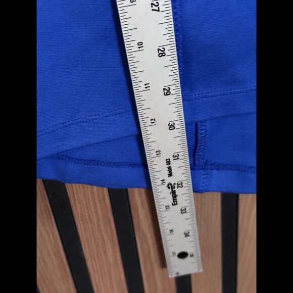 New VPL Mini Dress Small Womens Blue Convexity Breaker Beige Straps Stretch Tank - Picture 4 of 5